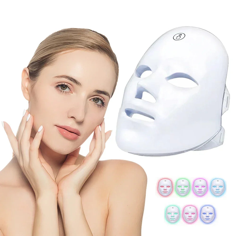 Wireless 7 Colors Light Therapy Facial Mask